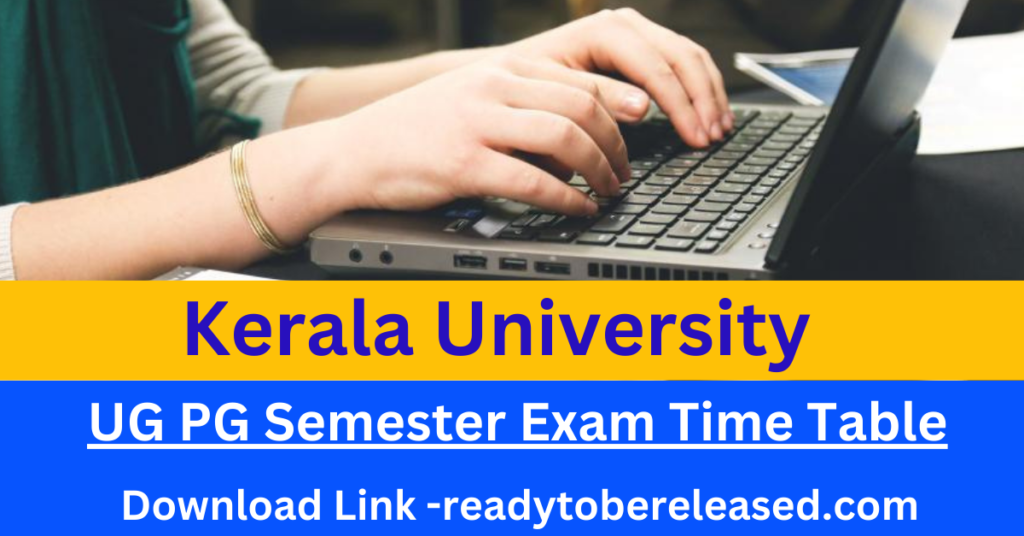 Kerala University Exam Time Table