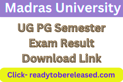 Madras University Result