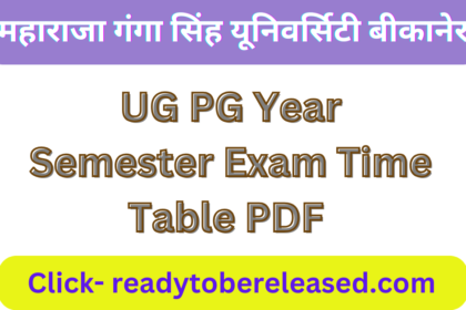 MGSU Time Table