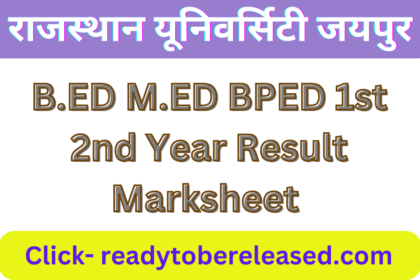 Rajasthan University Bed Result