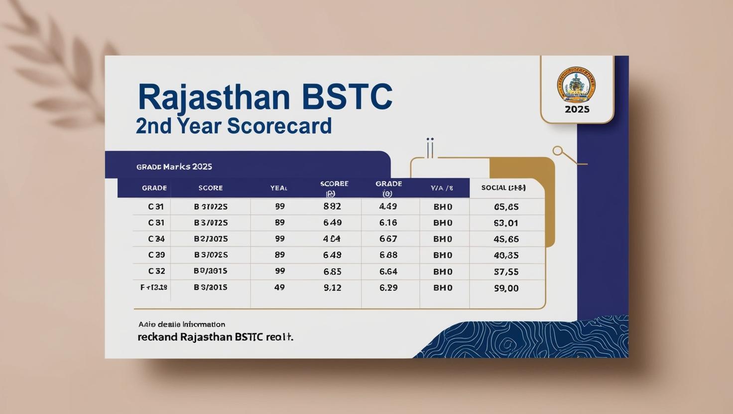 Rajasthan BSTC Result 2025 2nd Year